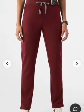 FIGS Yola Scrub Pants - Maroon